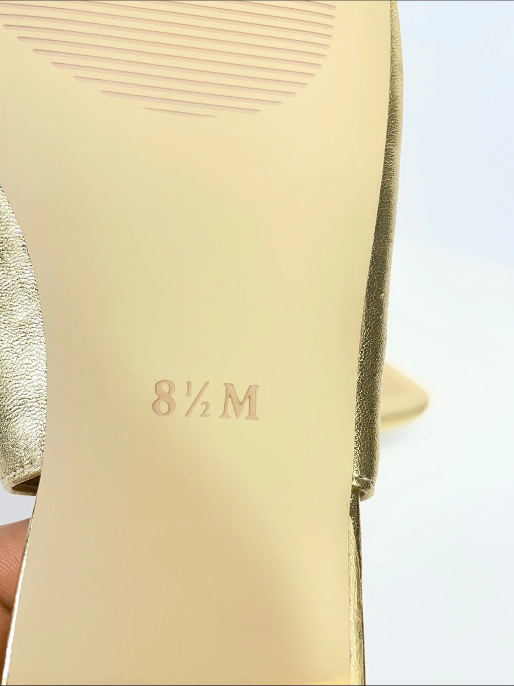 Talbots Metallic Gold Pointed Slingback Loafers